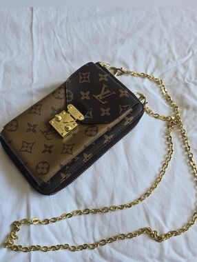 Inspired Two Tone Monogram Wallet